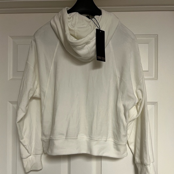 Truth by Republic 2-PC Ivory Lounge Pants & Jogger Hoodie Jacket Women Large - Picture 8 of 15